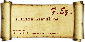 Fillitza Szeréna névjegykártya